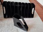Tijdschrifthouder 10 stuks zwart, Huis en Inrichting, Woonaccessoires | Krantenbakken en Lectuurbakken, Ophalen of Verzenden, Zo goed als nieuw