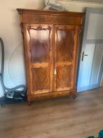 Mahonie Linnenkast met Bewerkt Deuren, Ophalen, Gebruikt, 100 tot 150 cm, 150 tot 200 cm