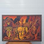 Afrikaans schilderij met maskers - Afrika Afrikaanse kunst, Ophalen