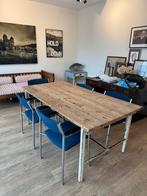 Stoere industriele tafel, Gebruikt, Vijf personen of meer, 150 tot 200 cm, Industrieel