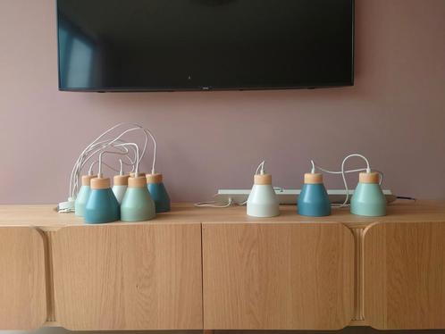 Set Scandinavische hanglampen van merk Made, samen voor €45,, Huis en Inrichting, Lampen | Hanglampen, Gebruikt, Minder dan 50 cm