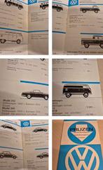 1967 Nederl Volkswagen prijslijst Karmann Ghia bus T1 Samba, Ophalen of Verzenden, Zo goed als nieuw, Volkswagen