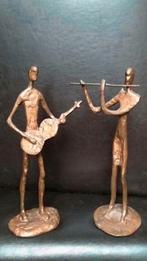 Art Deco set van twee bronzen beelden man en vrouw brons, Ophalen of Verzenden, Brons