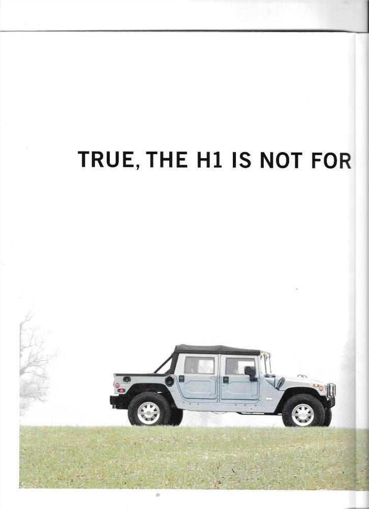 HUMMER H1,  2003, Boeken, Auto's | Folders en Tijdschriften, Zo goed als nieuw, Overige merken, Ophalen of Verzenden