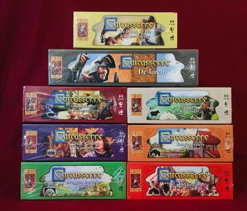 Carcassonne : voordeelpakket 8 uitbreidingen - NIEUW, Hobby en Vrije tijd, Gezelschapsspellen | Bordspellen, Nieuw, Een of twee spelers