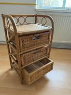 Rotan kastje - 3 mandlades, Ophalen, Minder dan 50 cm, Zo goed als nieuw, 3 of 4 laden