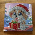 Diamond painting kerstkaart hond, Hobby en Vrije tijd, Kaarten | Zelfgemaakt, Ophalen of Verzenden, Nieuw