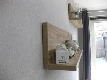 Wandplank Chantel Melamine Eiken Kleur 2 Stuks Nieuw beschikbaar voor biedingen