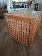 Houten Kubustafel met Deksel - Acaciahout ikea, Huis en Inrichting, Tafels | Salontafels, Ophalen, Overige materialen, Gebruikt