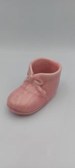 Vintage roze schoentje keramiek vintage kinderkamerdecoratie, Huis en Inrichting, Overige kleuren, Ophalen of Verzenden, Minder dan 50 cm