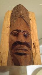 Bijzonder en uniek beeld uit één stuk hout gesneden., Ophalen of Verzenden