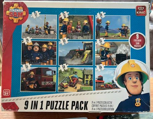 9 puzzels van Brandweerman Sam, Kinderen en Baby's, Speelgoed | Kinderpuzzels, Gebruikt, 10 tot 50 stukjes, Ophalen of Verzenden