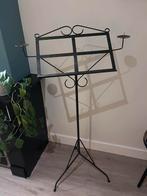 Klassieke gietijzeren muziekstandaard met kandelaars, Ophalen, Gebruikt, Muziekstandaard, Accordeon