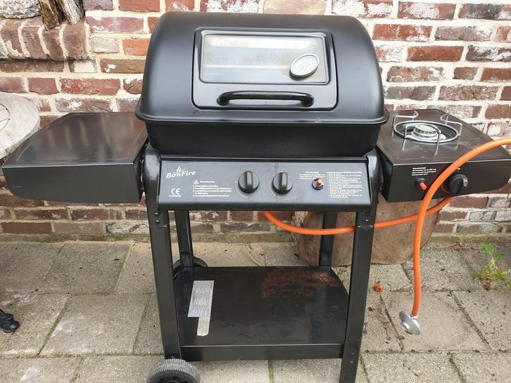 Bonfire gas BBQ met zijbrander/pit, Tuin en Terras, Gasbarbecues, Gebruikt, Ophalen of Verzenden