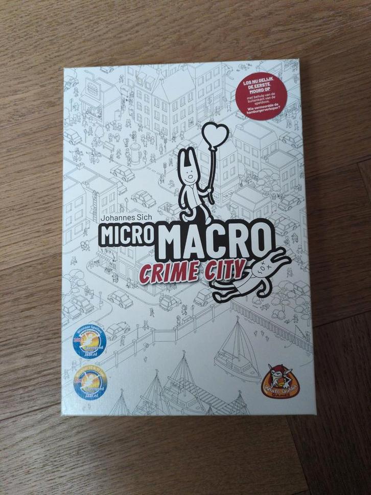 MicroMacro: Crime City Bordspel, Hobby en Vrije tijd, Gezelschapsspellen | Bordspellen, Zo goed als nieuw, Een of twee spelers