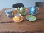 Mila handpainted set theepot, Ophalen of Verzenden, Gebruikt, Overige stijlen, Kop(pen) en/of Schotel(s)