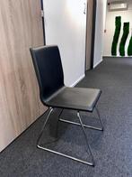 Te koop: 6 stijlvolle eettafelsstoelen, Huis en Inrichting, Zwart, Ophalen of Verzenden, Zo goed als nieuw, Leer