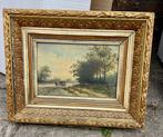 Landschapsschilderij ingelijst, Ophalen