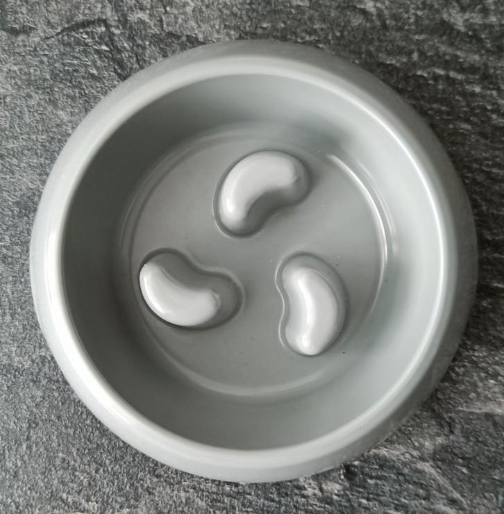 Adori Anti-Schrok Voerbak - Grijs - ø 14 cm - S - 200 ml, Dieren en Toebehoren, Hondenvoerbakken en Drinkbakken, Nieuw, Anti-schrok