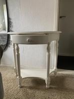 Houten bijzet tafel wit, Ophalen, Gebruikt, 55 tot 75 cm, 60 cm of meer