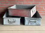 3x antieke Philips magazijnbakken, Minder dan 50 cm, Gebruikt, 50 tot 100 cm, Ophalen of Verzenden