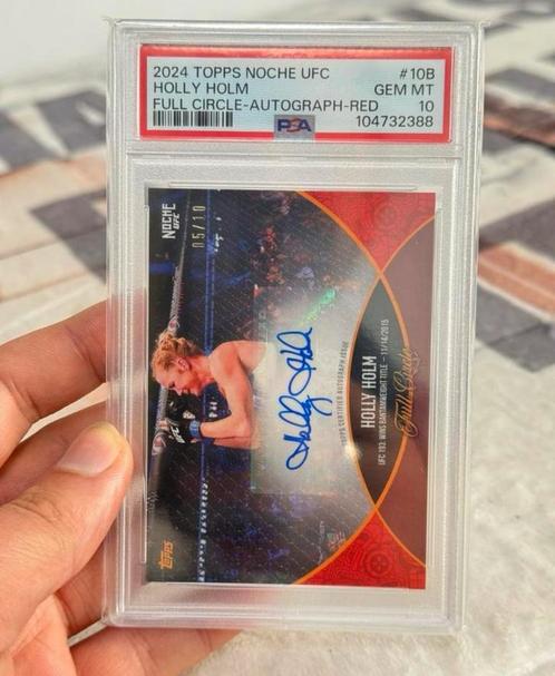 2024 TOPPS NOCHE UFC HOLLY HOLM FULL CIRCLE-AUTOGRAPH psa-10, Verzamelen, Sportartikelen en Voetbal, Nieuw, Spelerskaart, Overige sporten