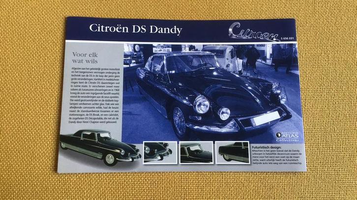 CITROEN DS DANDY FOLDER  IN VITRINE ?ATLAS COLL BIJZONDER !, Hobby en Vrije tijd, Modelauto's | 1:43, Auto, Overige merken, Ophalen of Verzenden