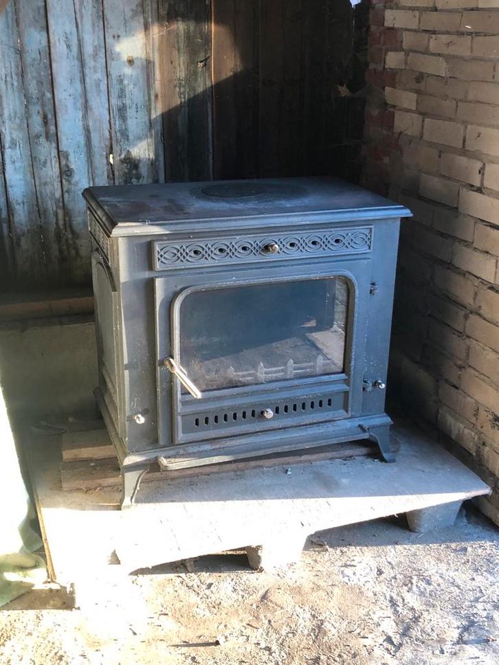 CV Houtkachel 28kw - Centrale Verwarming, Huis en Inrichting, Kachels, Gebruikt, Vrijstaand, Houtkachel, Hout, Ophalen