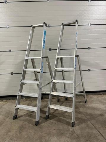Zarges Z500 uitzettrap/trap met platform enkelzijdig 5-treed beschikbaar voor biedingen