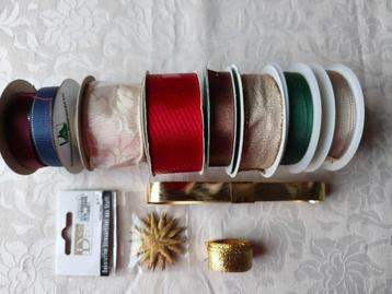 11x Kerstlint en 1x  Kerst Decoratie Sterren  beschikbaar voor biedingen