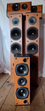 DALI Suite 5.1 cherry set topgeluid! center+ 2front + 2rear, Gebruikt, 120 watt of meer, Front, Rear of Stereo speakers, Ophalen