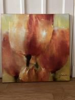 Olieverf schilderij van Feenstra met tulpen, Ophalen