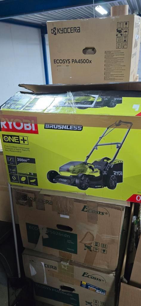 Ryobi ONE+ 37cm Accu Grasmaaier, Tuin en Terras, Grasmaaiers, Zo goed als nieuw, Accu-grasmaaier, 30 t/m 39 cm, Cirkelmaaier, Mulchfunctie