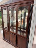 Vitrinekast Handgemaakt Mahoniehout Ethan Allen, Ophalen, Zo goed als nieuw, 150 tot 200 cm, 25 tot 50 cm