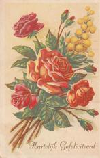 BLOEM BLOEMEN ROOS JAREN 50 ZEER MOOIE OUDE KAART KH465, Verzenden, 1940 tot 1960, Gelopen, Overige thema's