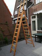 3 delige opsteekladder, Doe-het-zelf en Verbouw, Ladders en Trappen, Ladder, Opvouwbaar of Inschuifbaar, Zo goed als nieuw, 4 meter of meer