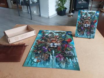 Houten puzzel.  beschikbaar voor biedingen