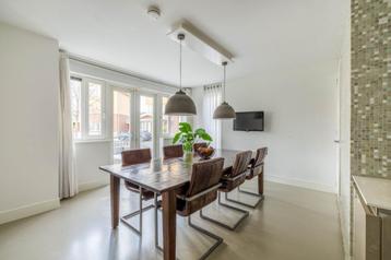 Eettafel 265cm + 6 stoelen leer & staal | Designkwaliteit beschikbaar voor biedingen