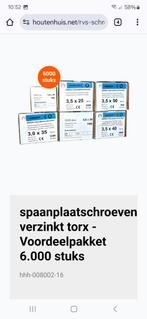 Schroeven- bevestigingsmiddelen, Ophalen of Verzenden, Nieuw, Minder dan 50 mm, Schroeven