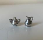 Zilveren vintage miniatuurtjes/bedeltjes, 2 stuks., Overige merken, Gebruikt, Ophalen of Verzenden, 2 of 3 bedels