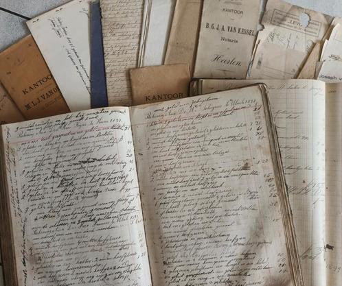 1866, HOEFSMID REKENING BOEKEN, NOTA'S,AKTES NOTARIS LIMBURG, Antiek en Kunst, Antiek | Boeken en Bijbels, Ophalen of Verzenden
