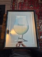 Duvel biermerk reclame spiegel lijst, Ophalen of Verzenden, Gebruikt, Hout, Minder dan 50 cm