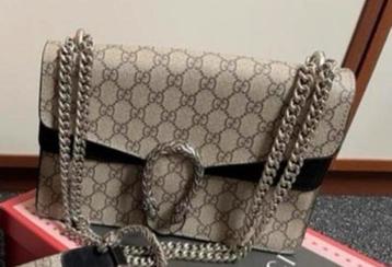 Beige met zwarte tas echt leer beschikbaar voor biedingen