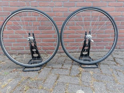 Ambrosio Nemesis tubes (cross) wielen met Dura Ace naven, Fietsen en Brommers, Fietsonderdelen, Zo goed als nieuw, Racefiets, Wiel