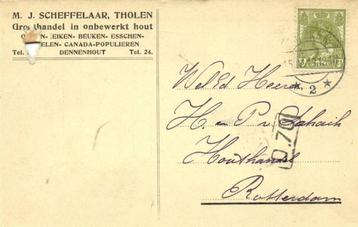 M.J. Scheffelaar, Tholen - 05.1919 - briefkaart beschikbaar voor biedingen