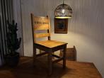 4 In Noord Amerika handgemaakte houten stoelen, western look, Huis en Inrichting, Ophalen, Gebruikt, Rechthoekig, Minder dan 50 cm