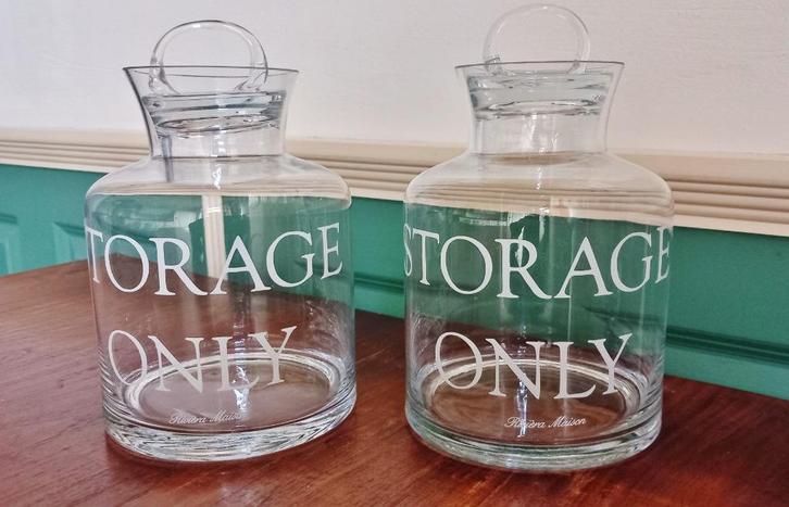 Storage Only glazen voorraadpotten Riviera Maison 2 stuks, Huis en Inrichting, Keuken | Keukenbenodigdheden, Nieuw, Ophalen