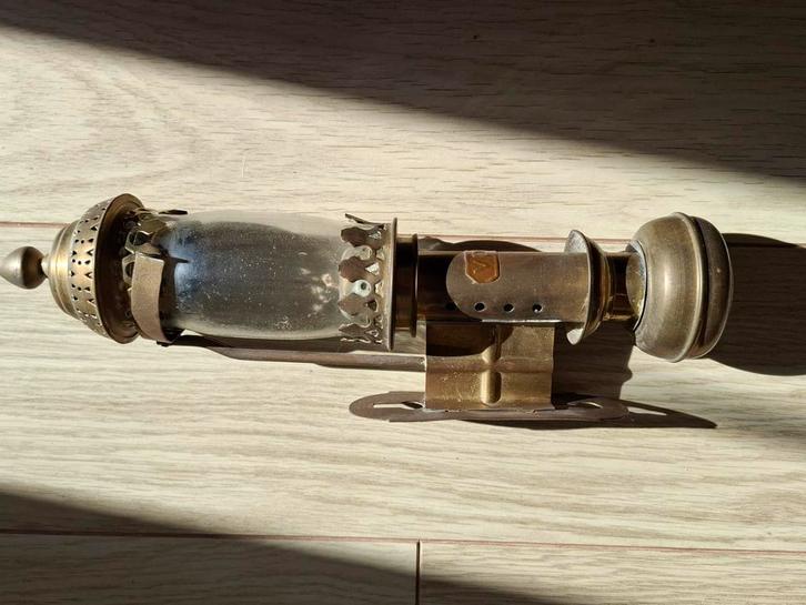 Treinlamp van rond 1900 is helemaal compleet, Antiek en Kunst, Antiek | Kandelaars, Ophalen of Verzenden