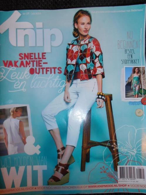 Knipmode juli 2015 zomer, vakantie outfits, Hobby en Vrije tijd, Kledingpatronen, Nieuw, Vrouw, Knipmode, Ophalen of Verzenden