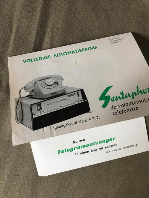 Folder ontwikkelingen telefonie, jaren 60, Boeken, Catalogussen en Folders, Zo goed als nieuw, Folder, Ophalen of Verzenden
